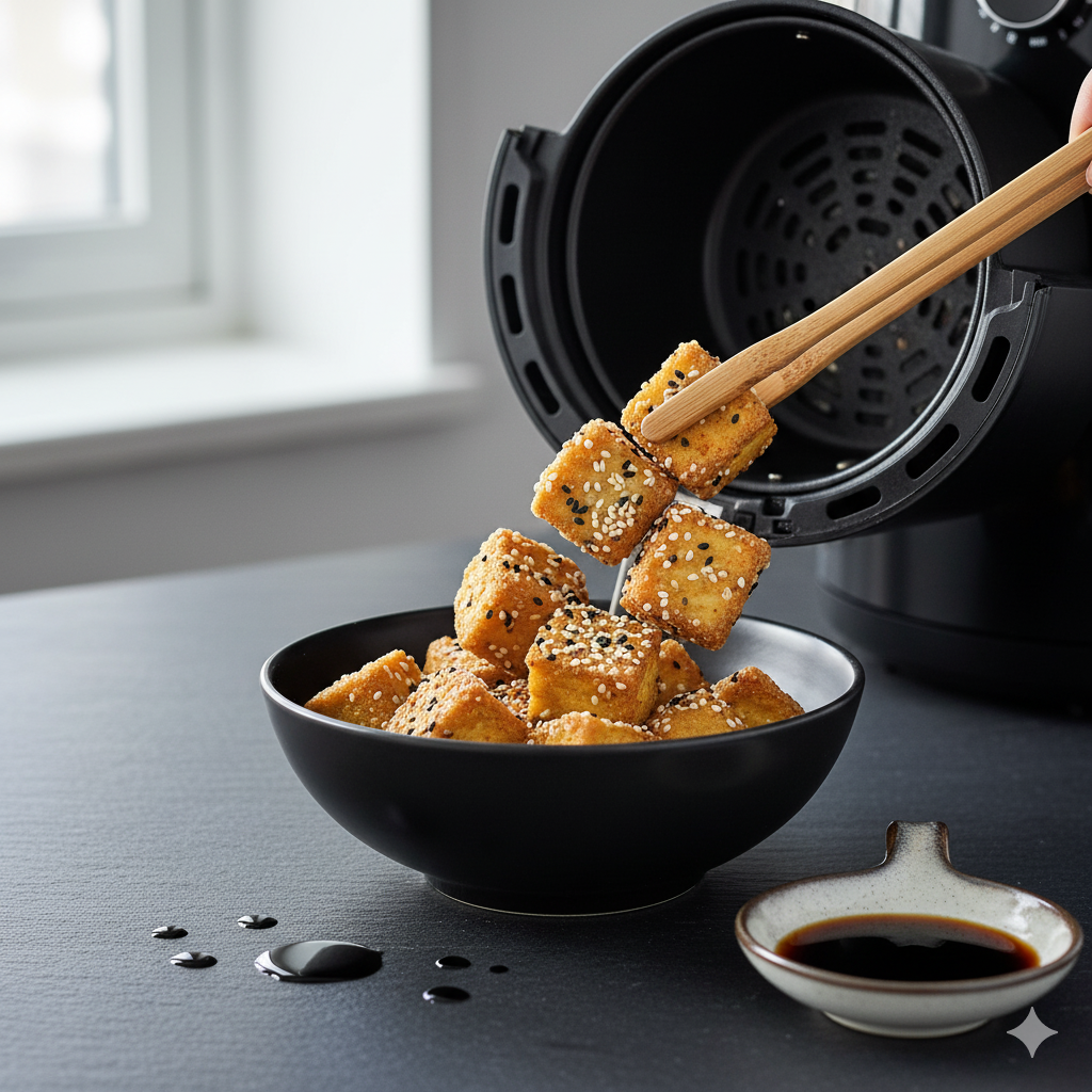 6. tofu crocante temperado