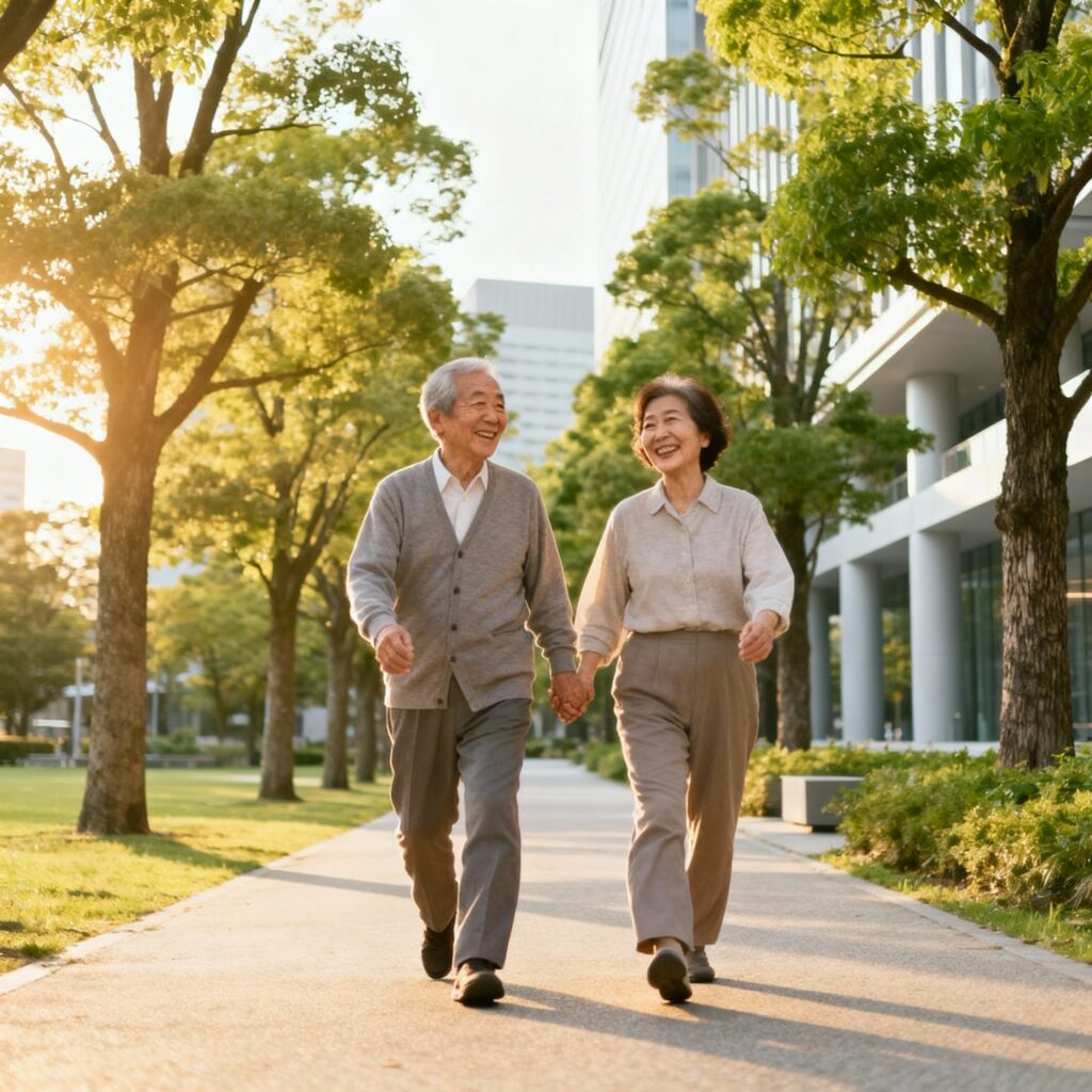 casal de idosos japoneses