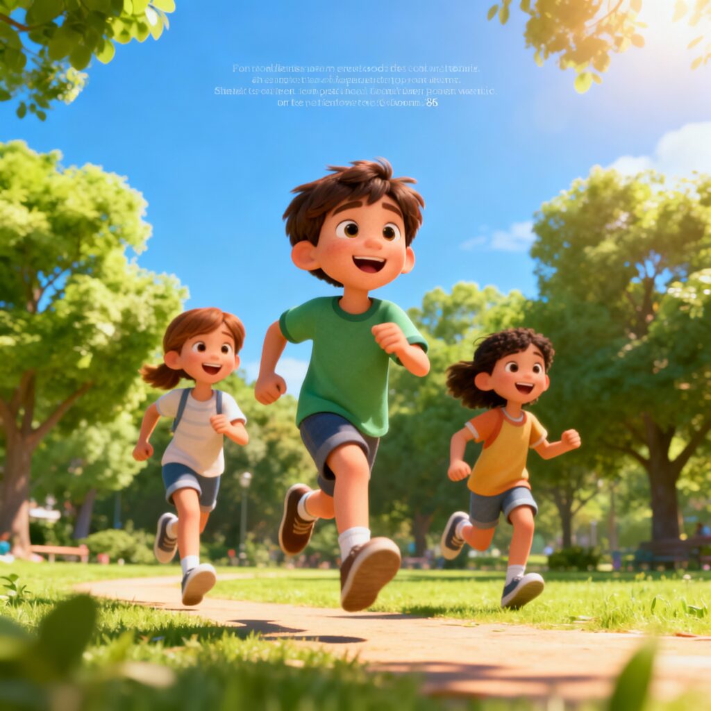 Criança usando tablet com acompanhamento dos pais, representando uso consciente da tecnologia. Mensagem na imagem: “Tecnologia com propósito, infância com equilíbrio "