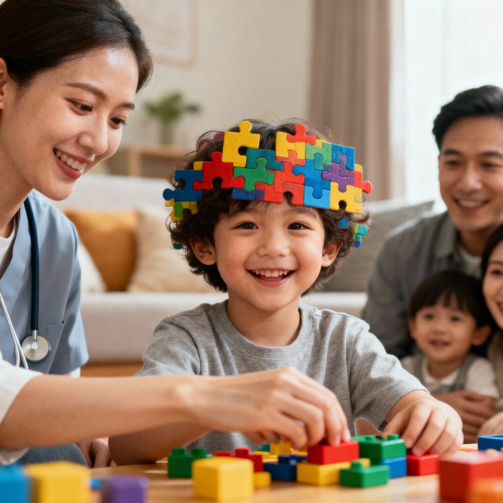 menini autista feliz