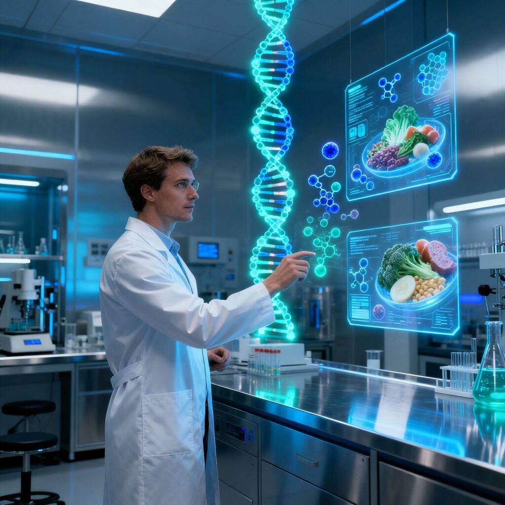 (Representa o avanço europeu da nutrigenômica e personalização alimentar.)