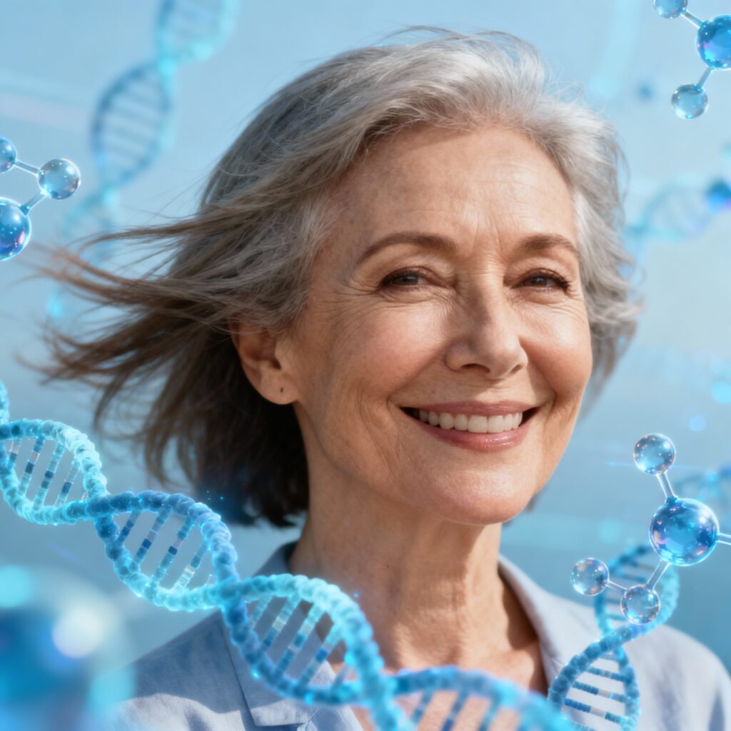 (Representa o equilíbrio entre ciência e vitalidade humana — tema central da matéria.)